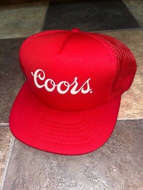 Vintage Coors Red Mesh Trucker Hat